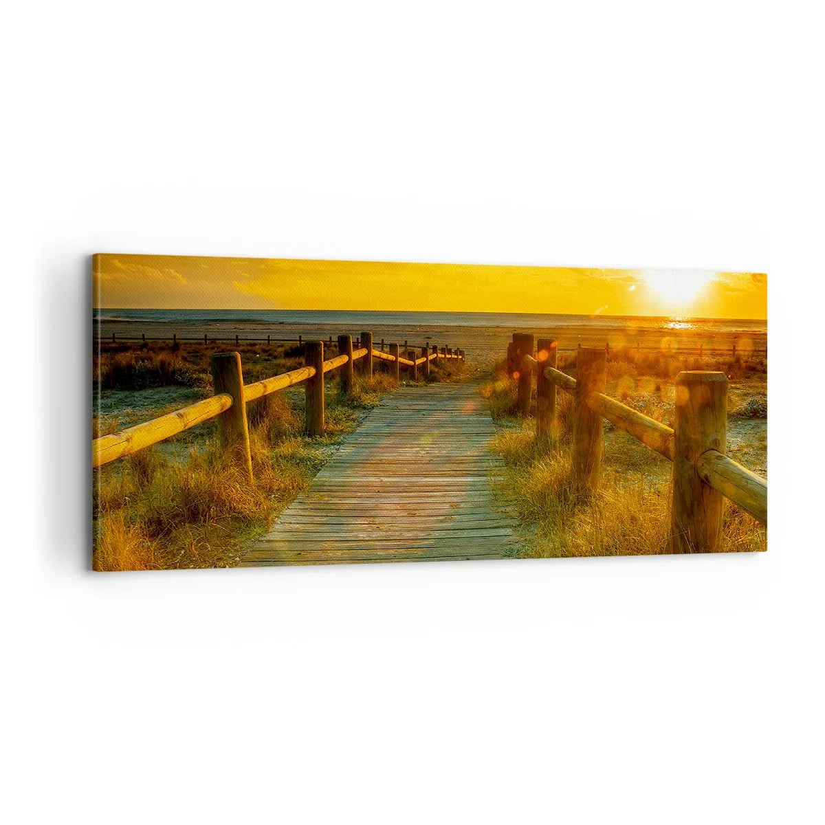Obraz na płótnie - Skąpane w starym złocie - 100x40 cm