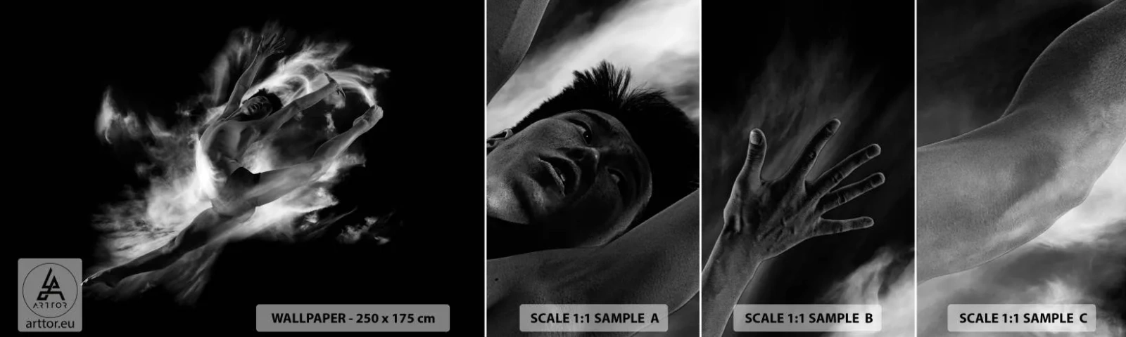 Fototapeta Próbka Samoprzylepna Deluxe Sticker - Zatrzymany w locie - Tancerz, Balet, Kultura - 100x30 cm