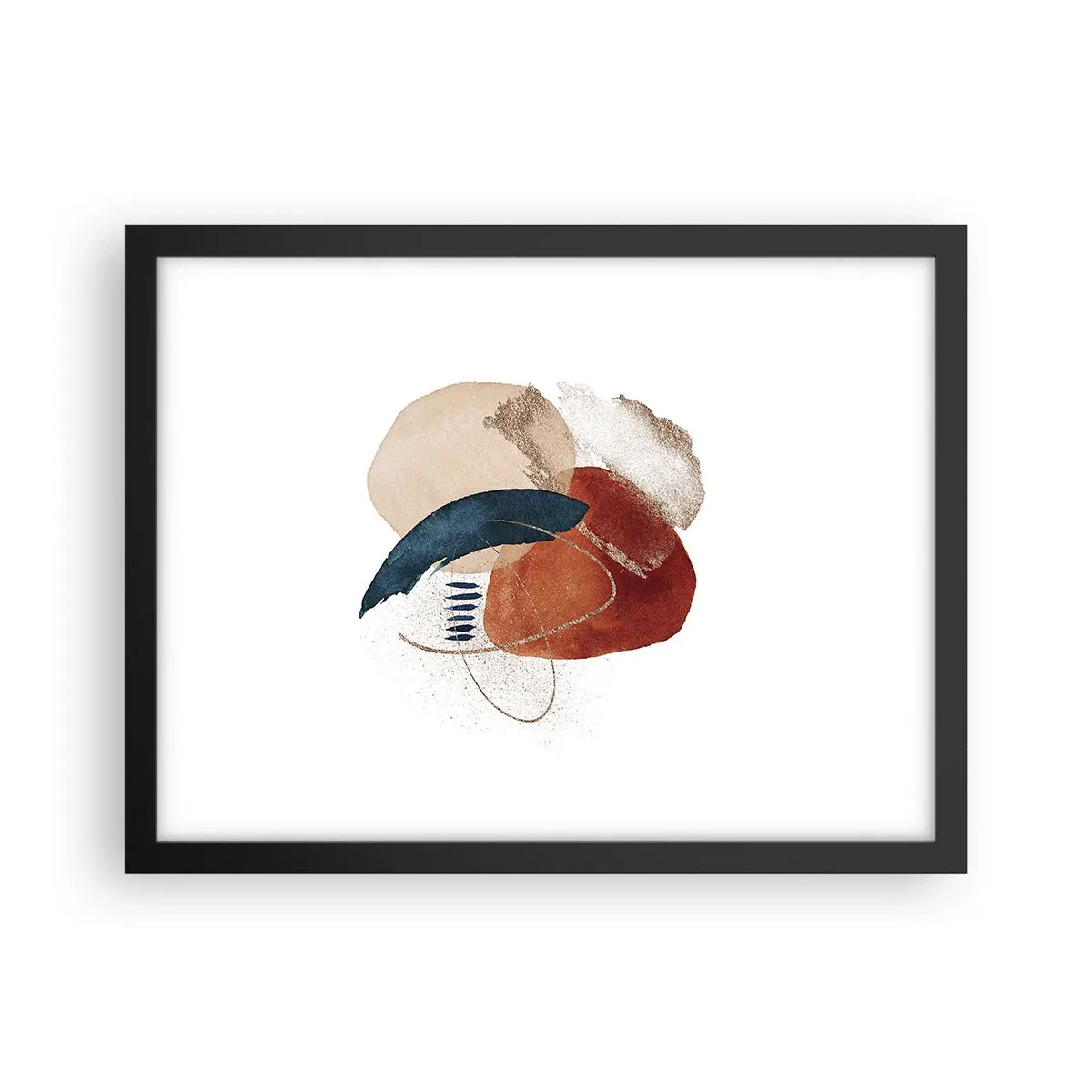 Plakat w czarnej ramie - Owalna kompozycja - 40x30 cm