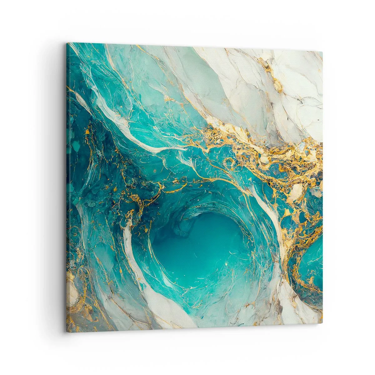 Obraz na płótnie - Kompozycja z żyłami złota - 50x50 cm