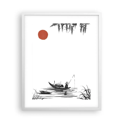 Plakat w białej ramie - Azjatyckie popołudnie - 40x50 cm