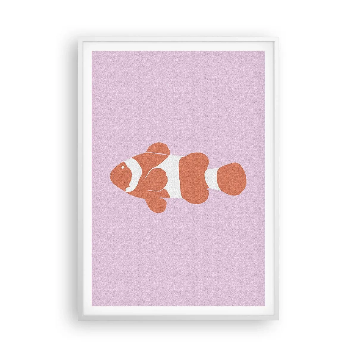 Plakat w białej ramie - W koralu jej do twarzy i do ogona - 70x100 cm