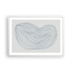 Plakat w białej ramie - Uśmiech kropli - 70x50 cm