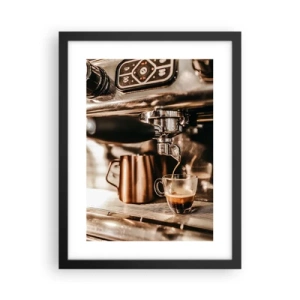 Plakat w czarnej ramie - Blask kawy - 30x40 cm