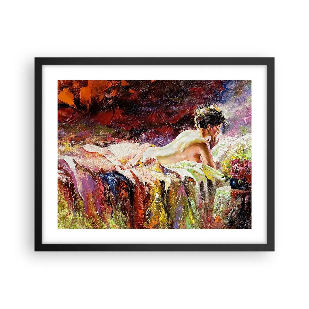 Plakat w czarnej ramie - Zamyślona Wenus - 50x40 cm