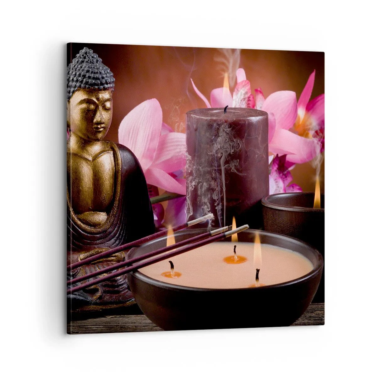 Obraz na płótnie - Oczyścić umysł, uspokoić ciało - 60x60 cm