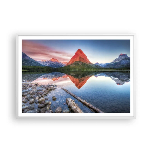 Plakat w białej ramie - Żar i chłód - 100x70 cm