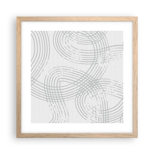 Plakat w ramie jasny dąb - Nie ma prostej drogi - 40x40 cm