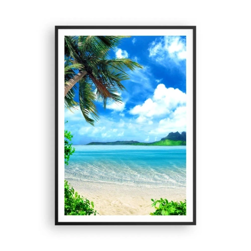Plakat w czarnej ramie - Lazur tropików - 70x100 cm