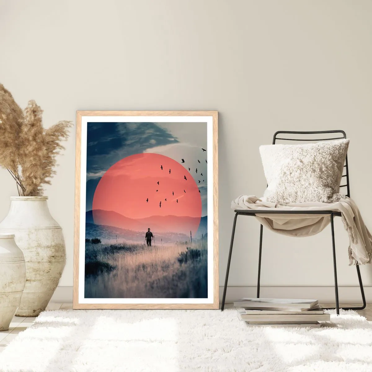 Plakat w ramie jasny dąb - W swoich żywiołach - 70x100 cm