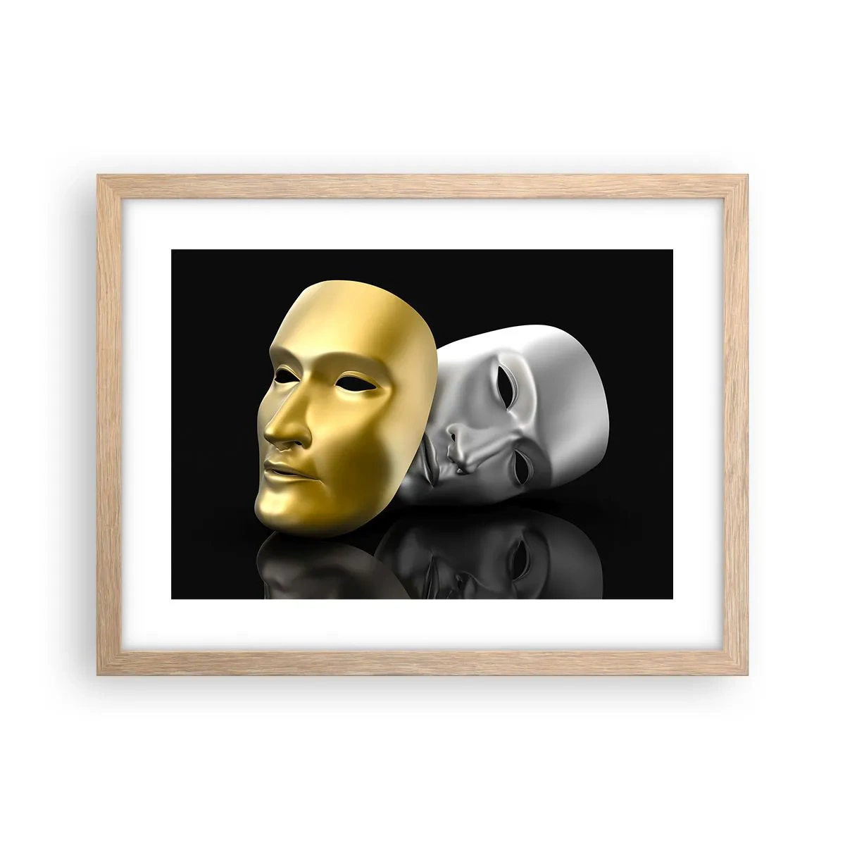 Plakat w ramie jasny dąb - Życie to jest teatr - 40x30 cm