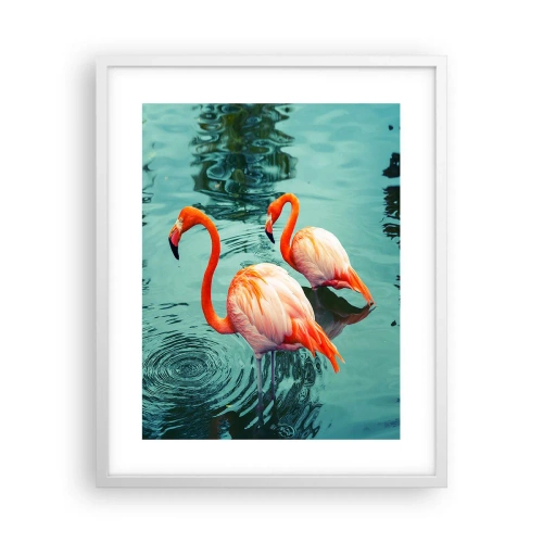 Plakat w białej ramie - Jesteśmy teraz w modzie - 40x50 cm