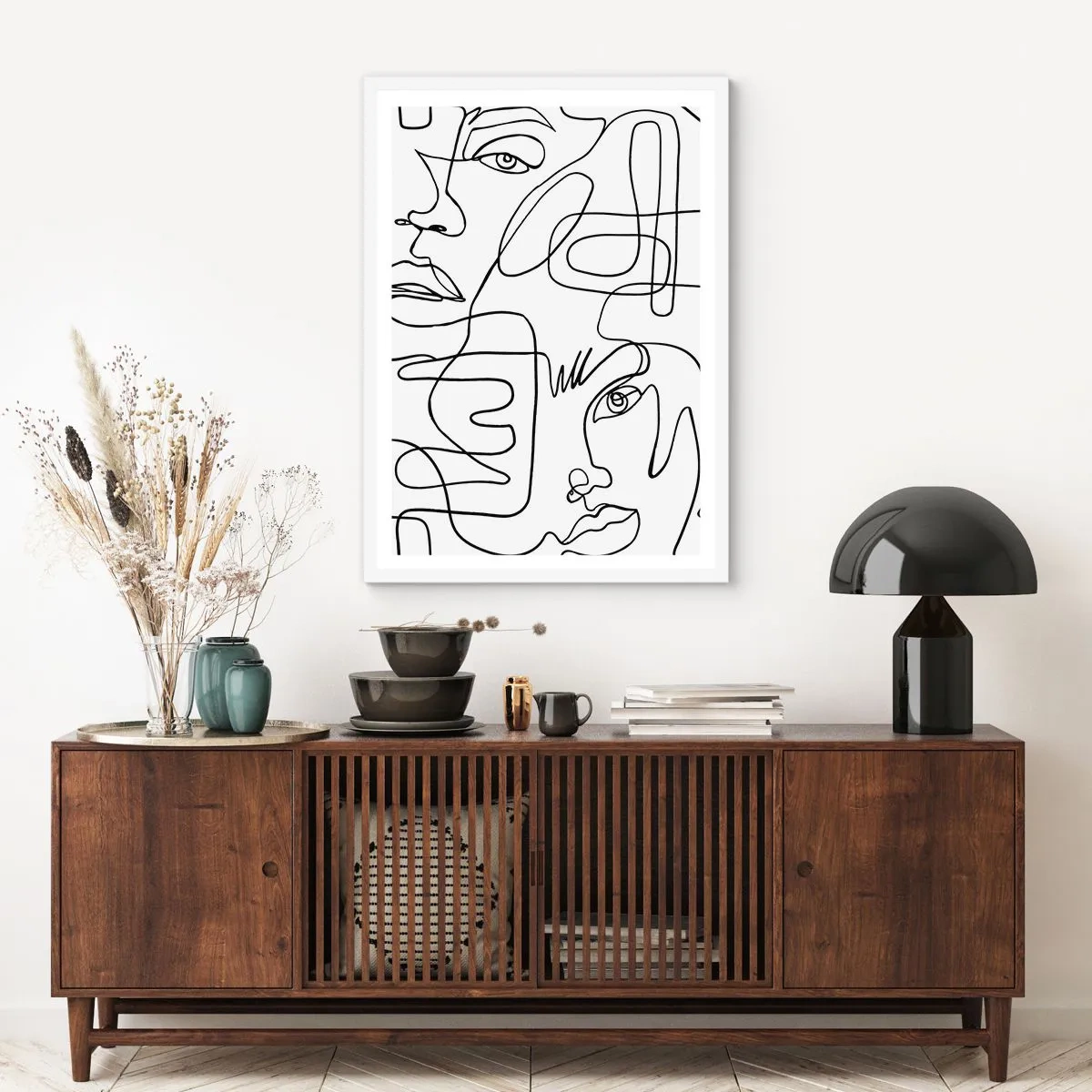 Plakat w białej ramie - W splątanych emocjach - 30x40 cm