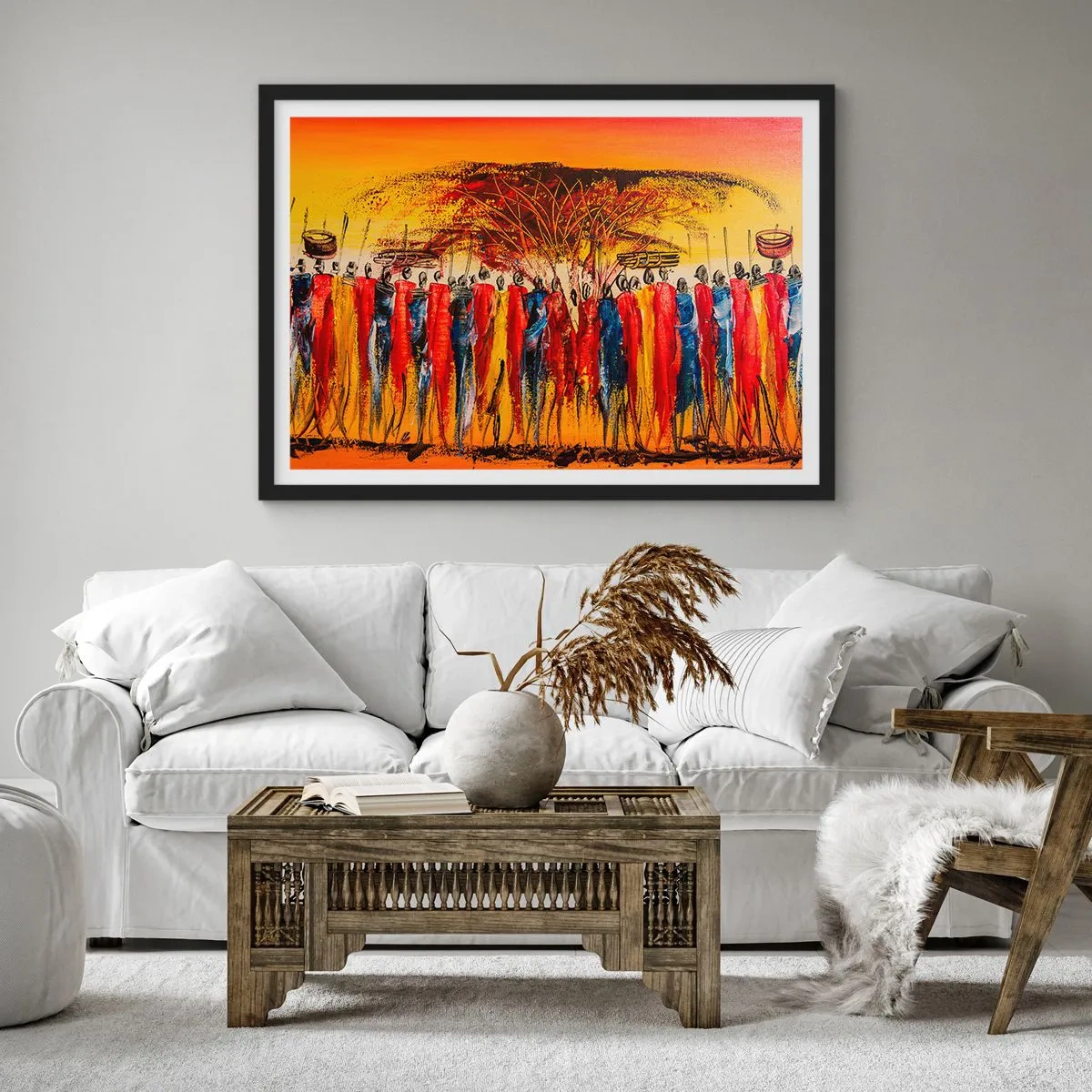 Plakat w czarnej ramie - Tam, tam, tam tam idą - 91x61 cm