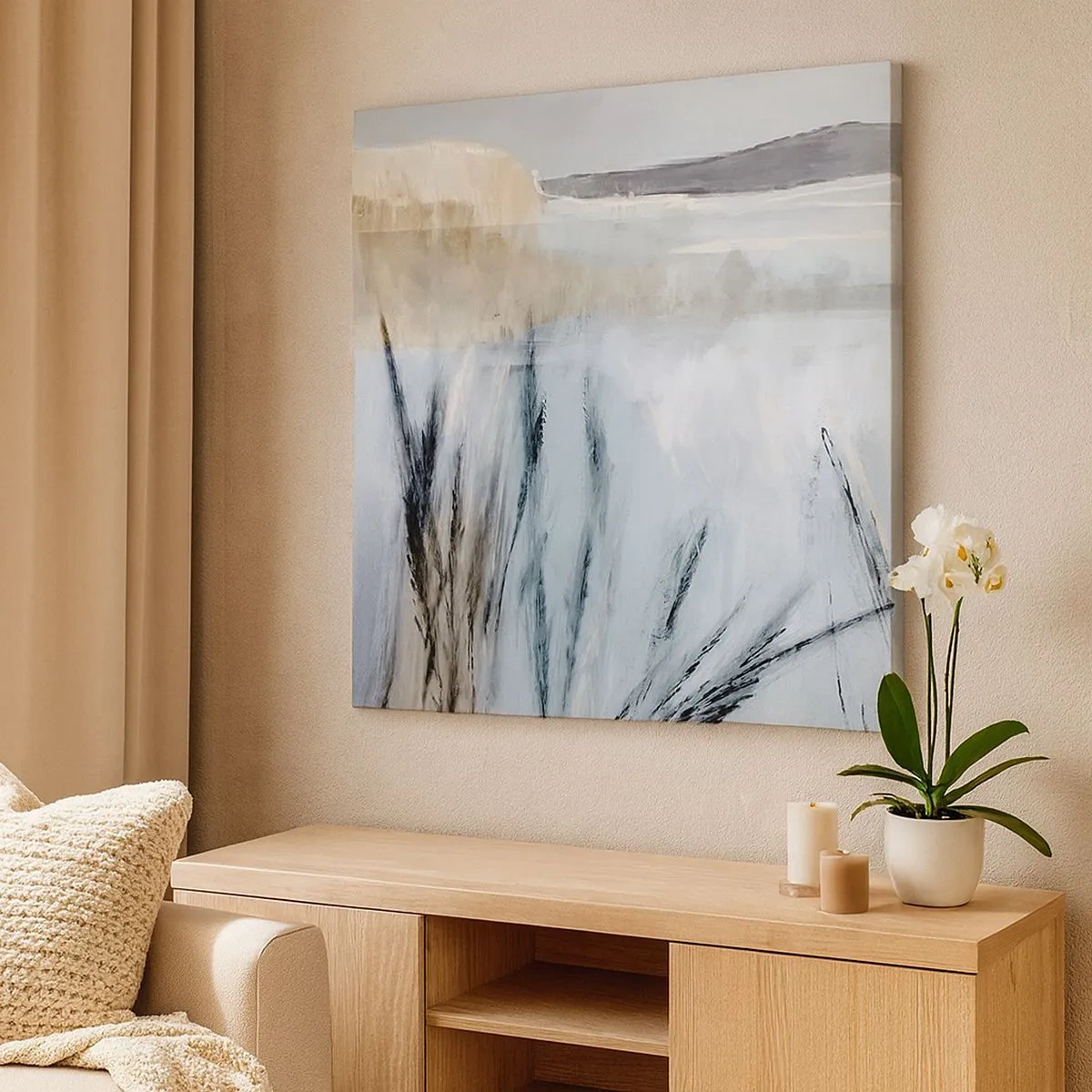 Obraz na płótnie - Zimowe pola - 30x30 cm