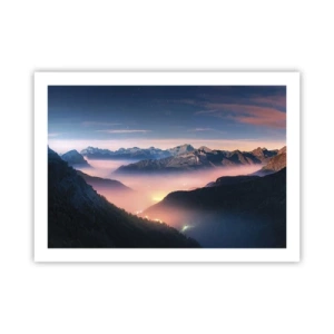 Plakat - Światło w dolinach - 70x50 cm