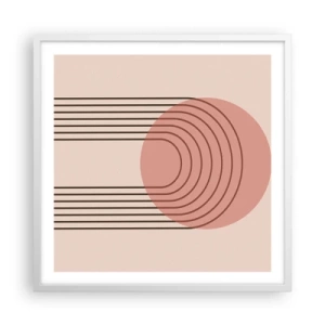 Plakat w białej ramie - Nieodparte przyciąganie - 60x60 cm