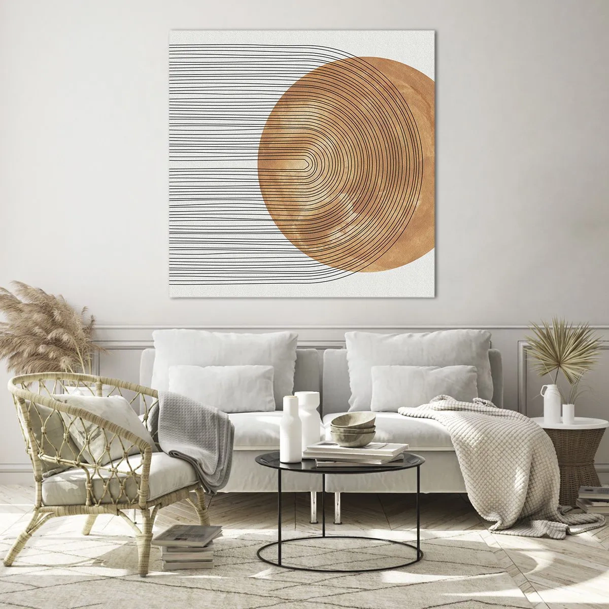 Obraz na szkle - Kompozycja słoneczna - 30x30 cm