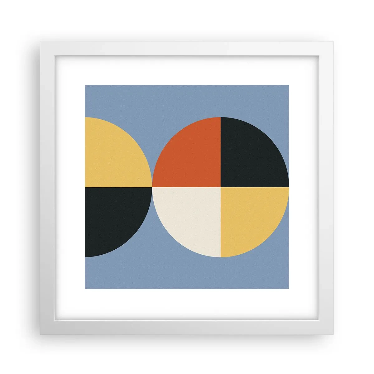 Plakat w białej ramie - Patrz i licz - 30x30 cm