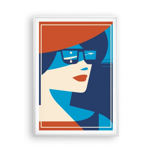 Plakat w białej ramie - Wakacyjna podróż - 70x100 cm