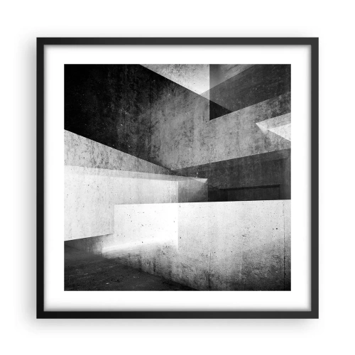 Plakat w czarnej ramie - Struktura przestrzeni - 50x50 cm