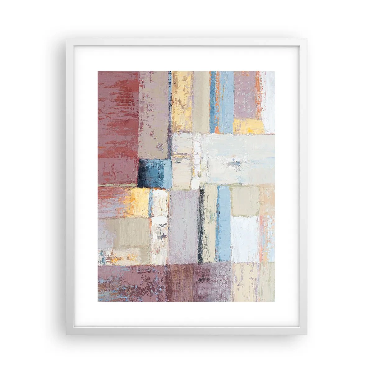 Plakat w białej ramie - Spokój geometrii - 40x50 cm