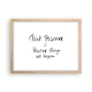 Plakat w ramie jasny dąb - Jak żyć? - 40x30 cm