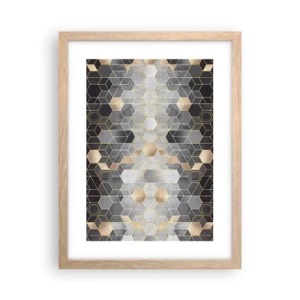 Plakat w ramie jasny dąb - Diamentowa kompozycja - 30x40 cm