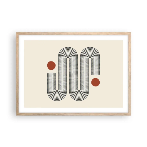 Plakat w ramie jasny dąb - Od początku do końca - 70x50 cm