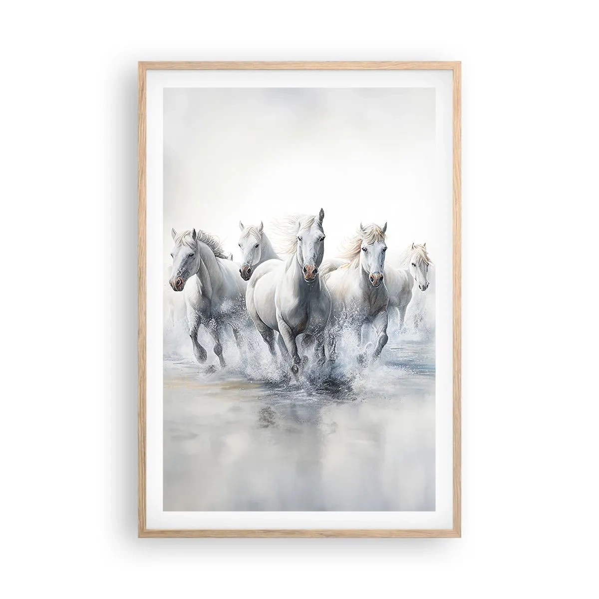 Plakat w ramie jasny dąb - Biała magia - 61x91 cm