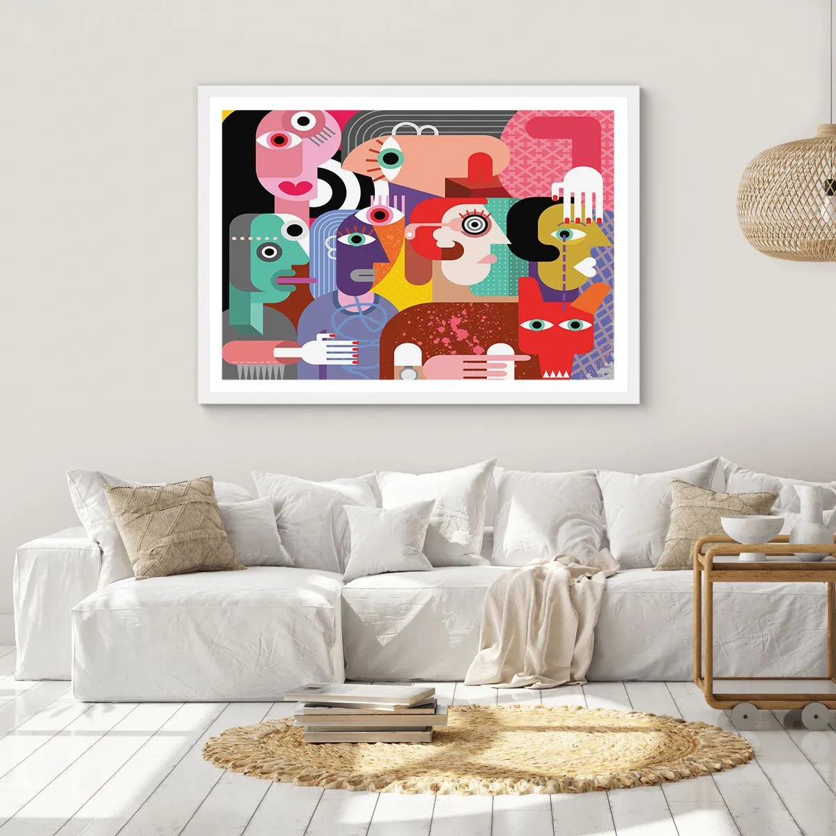 Plakat w białej ramie - My od pana Picassa - 70x50 cm