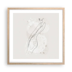 Plakat w ramie jasny dąb - Pobłądzić spojrzeniem - 50x50 cm