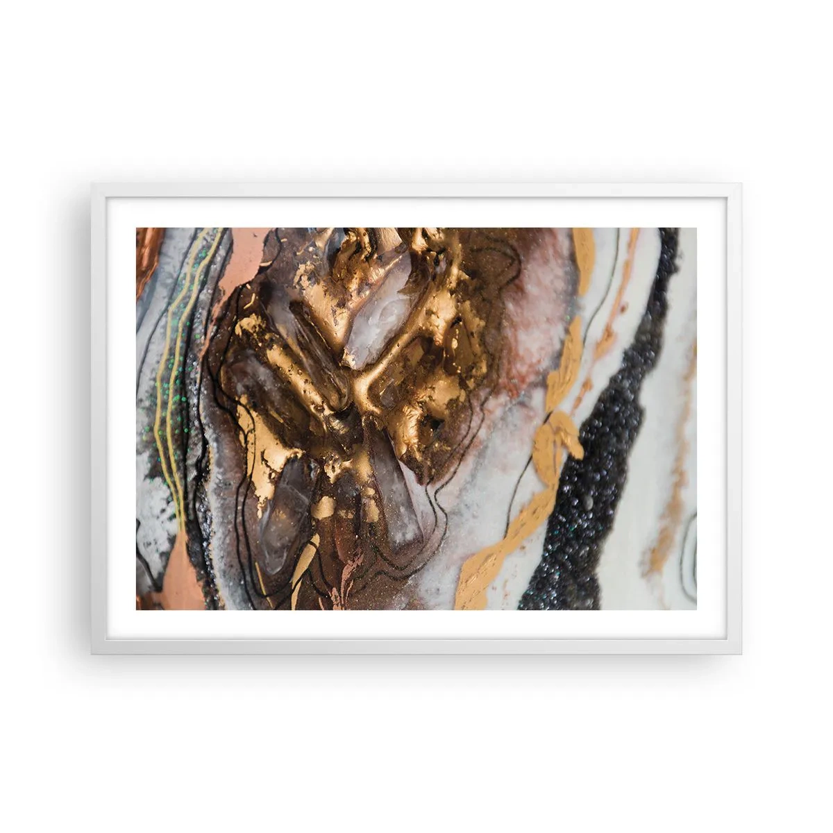 Plakat w białej ramie - Żywioł ziemi - 70x50 cm