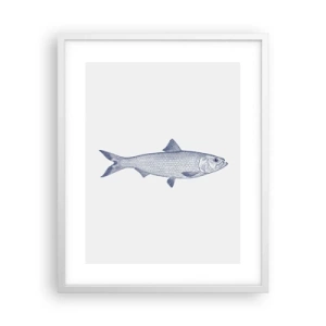 Plakat w białej ramie - Pozdrowienia z północnych mórz - 40x50 cm