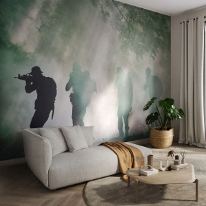 Fototapeta Standard Eco - Jeden za wszystkich… - Żołnierz, Broń, Karabin - 200x140 cm