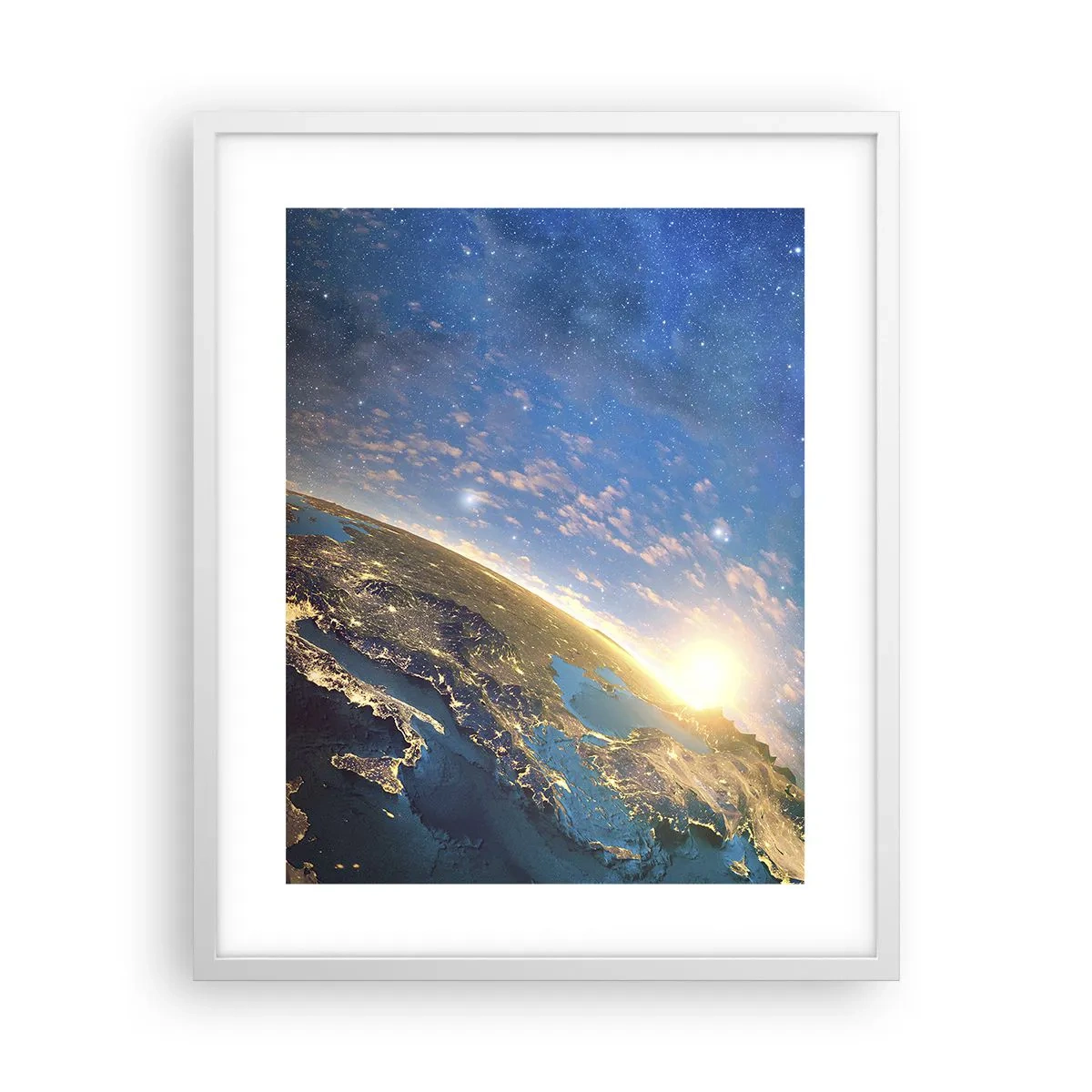 Plakat w białej ramie - Spójrzmy na siebie z dystansu - 40x50 cm