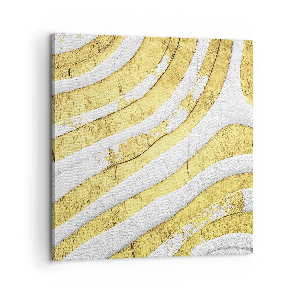 Obraz na płótnie - Kompozycja w bieli i złocie - 60x60 cm