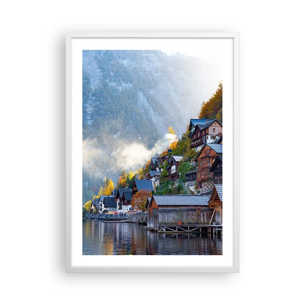 Plakat w białej ramie - Alpejskie klimaty - 50x70 cm