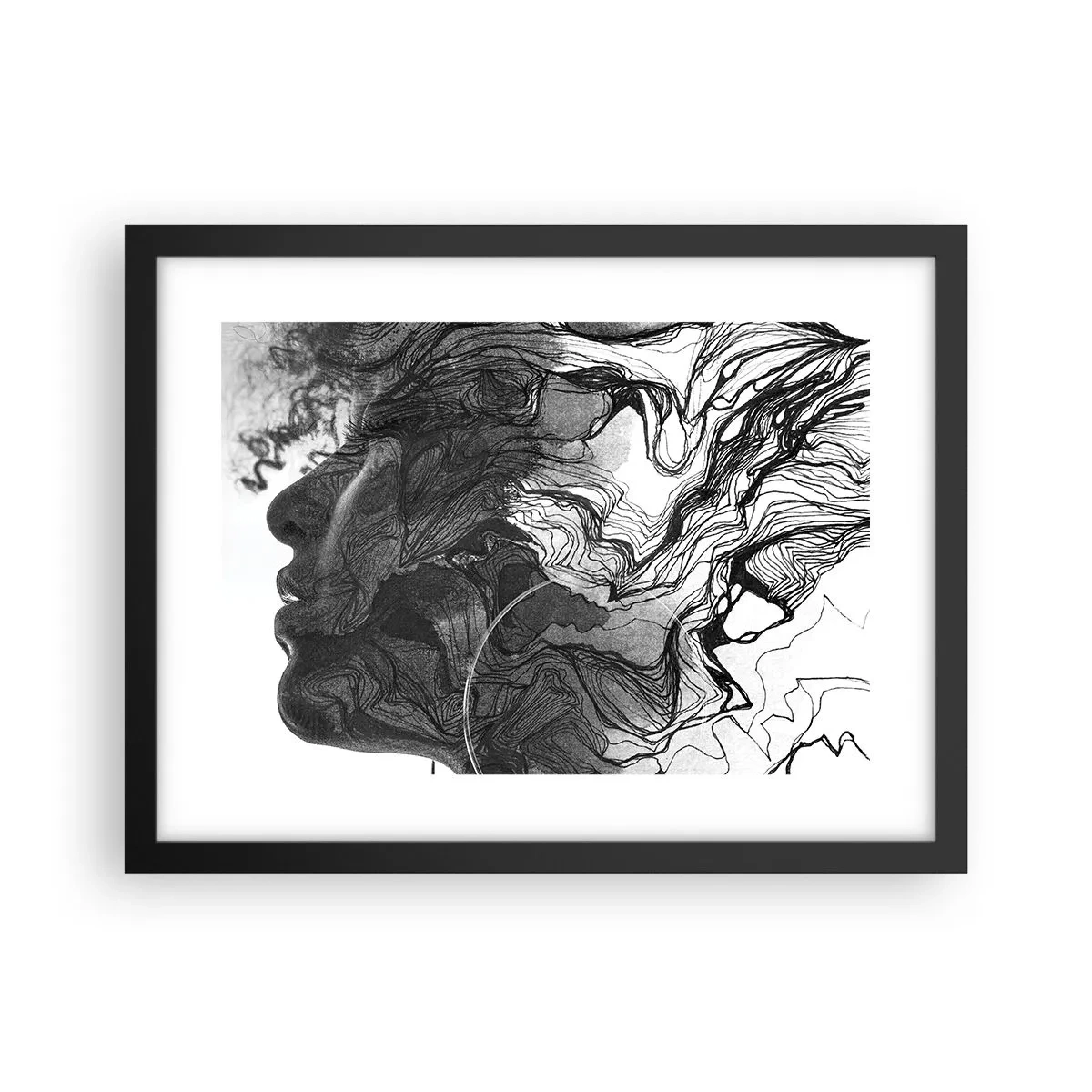 Plakat w czarnej ramie - Zaplątana w marzeniach - 40x30 cm