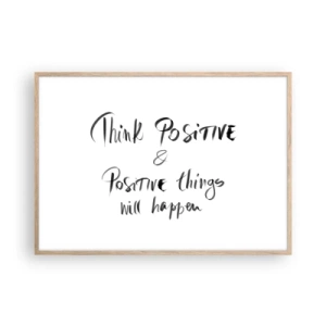 Plakat w ramie jasny dąb - Jak żyć? - 100x70 cm