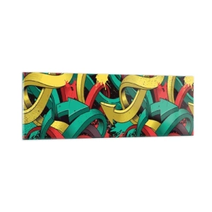 Obraz na szkle - Którędy do celu? - 90x30 cm