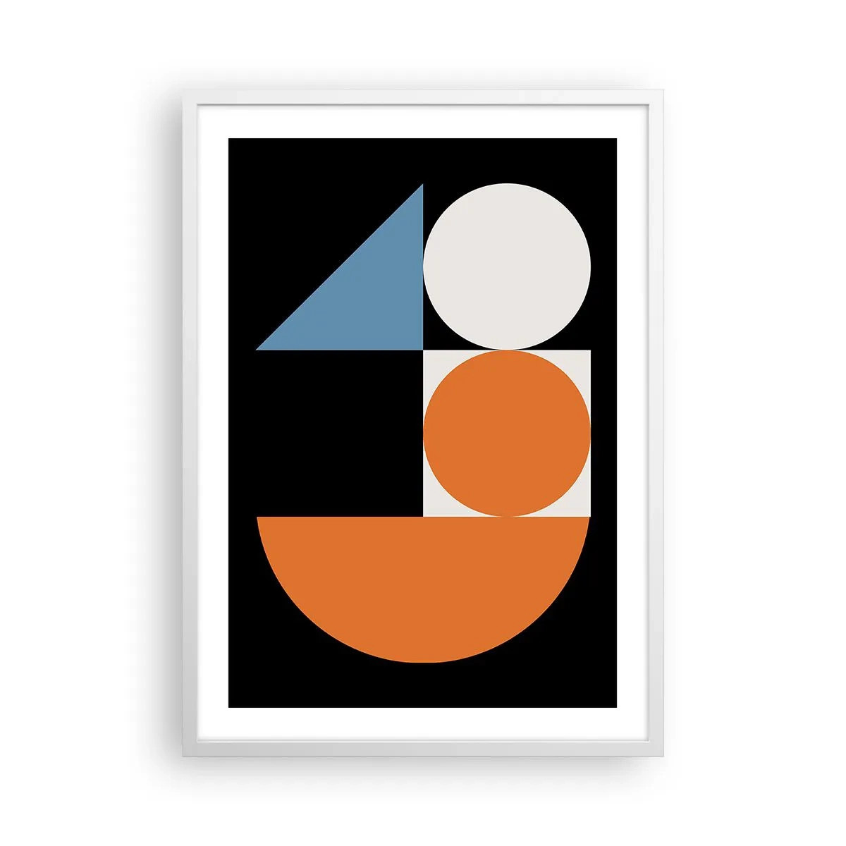 Plakat w białej ramie - Układ figurowy - 50x70 cm