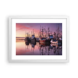 Plakat w białej ramie - Przed kolejnym dniem - 40x30 cm