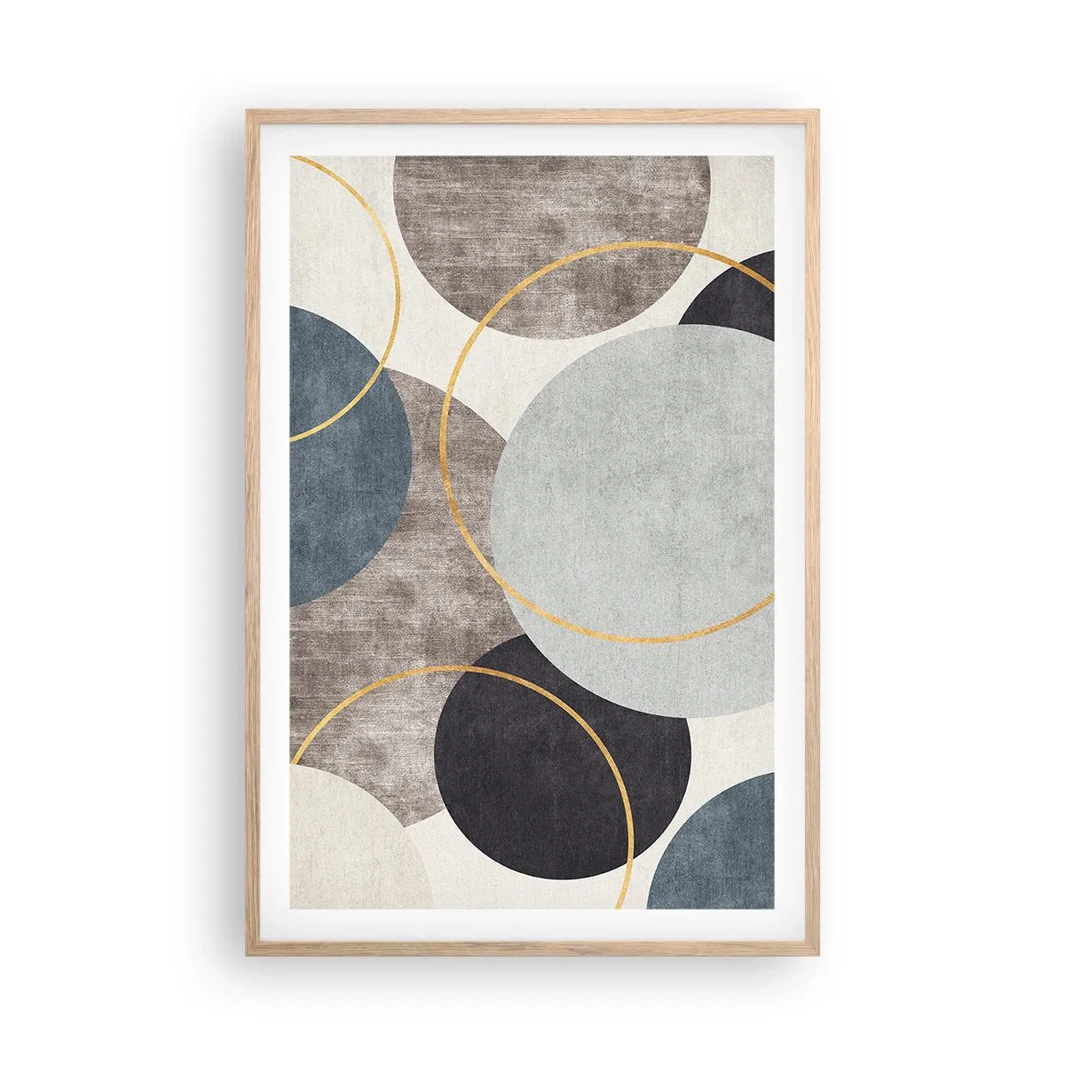 Plakat w ramie jasny dąb - Koło za kołem - 61x91 cm