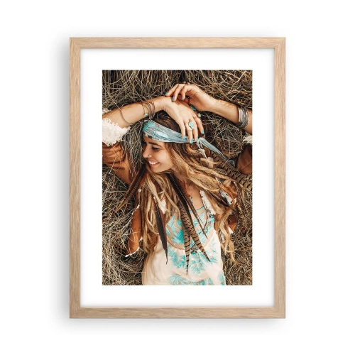 Plakat w ramie jasny dąb - W drodze do lata miłości - 30x40 cm