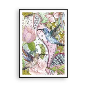 Plakat w czarnej ramie - Wplątane w pnączach - 70x100 cm