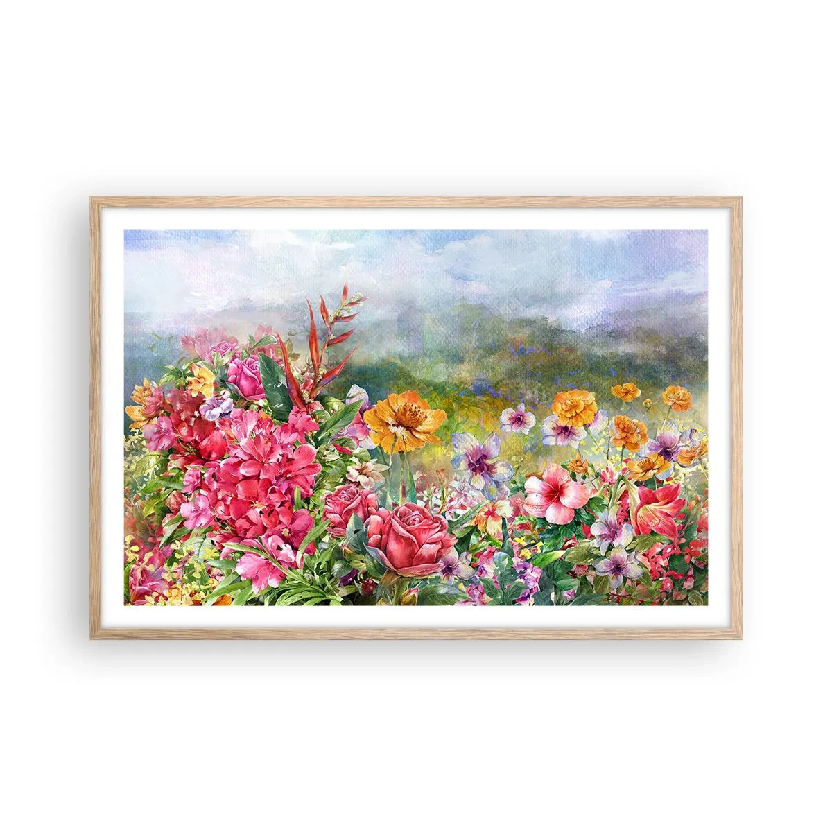 Plakat w ramie jasny dąb - Ogród, który oszalał - 91x61 cm