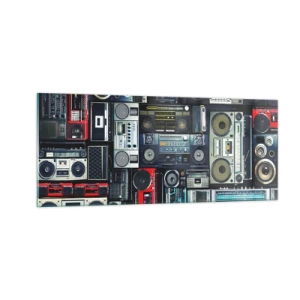 Obraz na szkle - Tęsknota za latami 80. - 100x40 cm