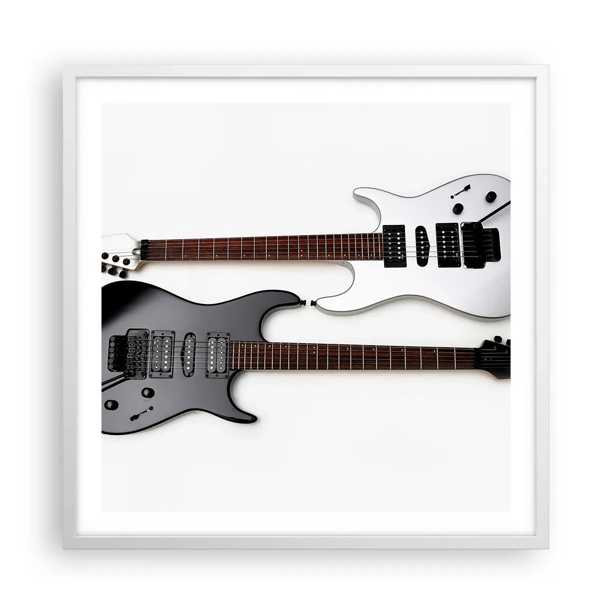 Plakat w białej ramie - Harmonia kształtów - 60x60 cm