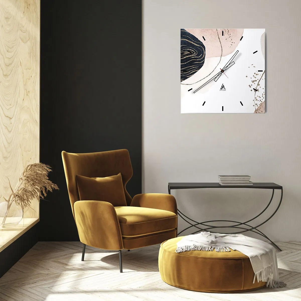 Zegar ścienny - Wszystko płynie - 40x40 cm